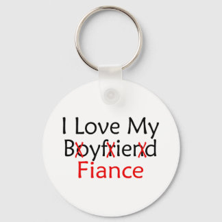 Porte-clés J'Aime Mon Petit-Ami Fiance