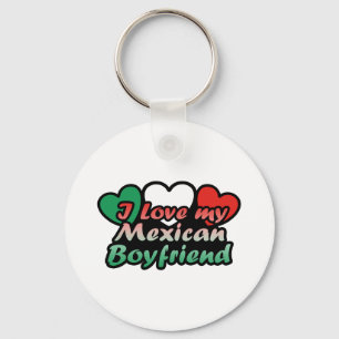 Porte-clés J'aime mon petit ami mexicain