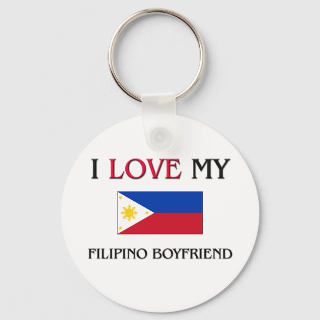 Porte-clés J'aime mon petit ami philippin (Recto)