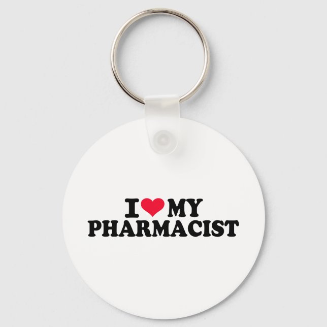 Porte-clés J'aime mon pharmacien (Recto)