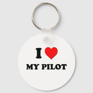 Porte-clés J'aime mon pilote