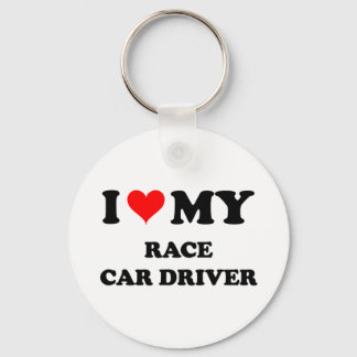 Porte-clés J'Aime Mon Pilote De Voiture De Course