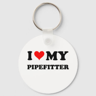 Porte-clés J'aime mon Pipefitter