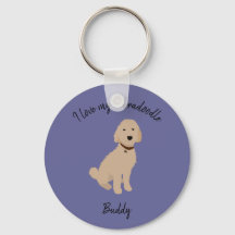 J'aime mon Porte - clé de Labradoodle