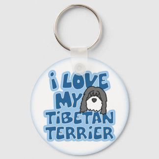 Porte-clés J'aime mon Porte - clé tibétain Terrier
