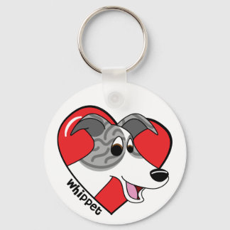 Porte-clés J'aime mon Porte - clé Whippet