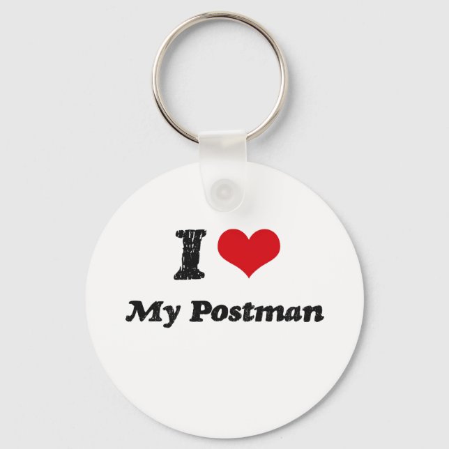Porte-clés J'aime mon Postman (Recto)