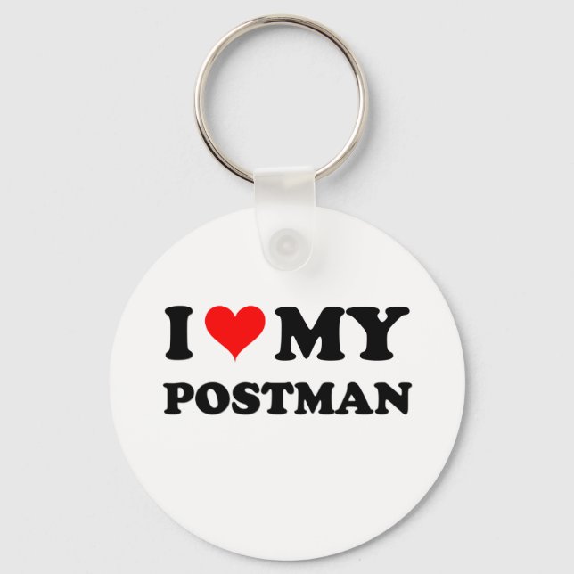 Porte-clés J'Aime Mon Postman (Recto)