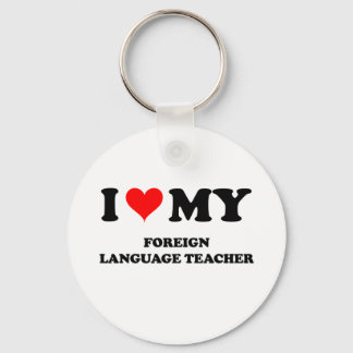 Porte-clés J'aime mon professeur de langue étrangère