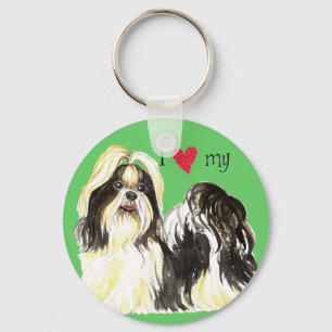 Porte-clés J'aime mon Shih Tzu