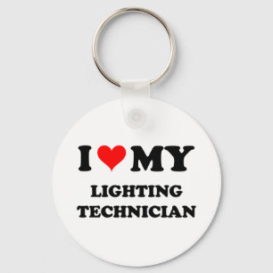 Porte-clés J'aime mon technicien d'éclairage