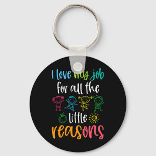 Porte-clés J'Aime Mon Travail Pour Toutes Les Petites Raisons