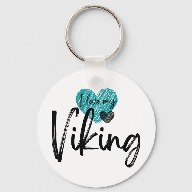 Porte-clés J'aime mon Viking  (Recto)