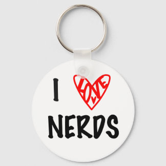 Porte-clés J'aime Nerds Porte - clé