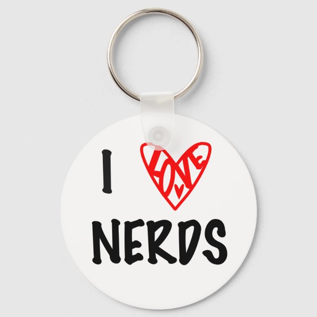 Porte-clés J'aime Nerds Porte - clé (Recto)