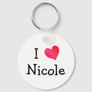 Porte-clés J'aime Nicole