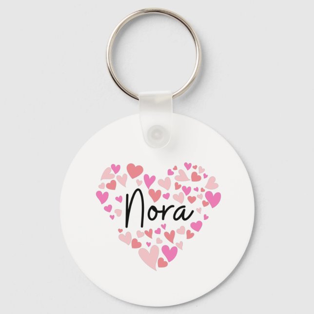 Porte-clés J'aime Nora (Recto)