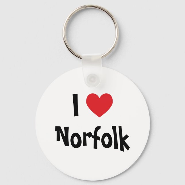 Porte-clés J'aime Norfolk (Recto)