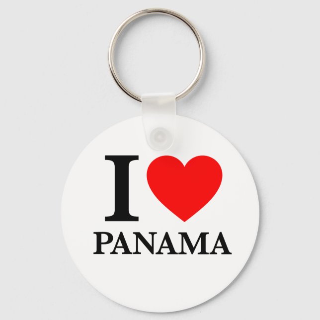 Porte-clés J'aime Panama (Recto)