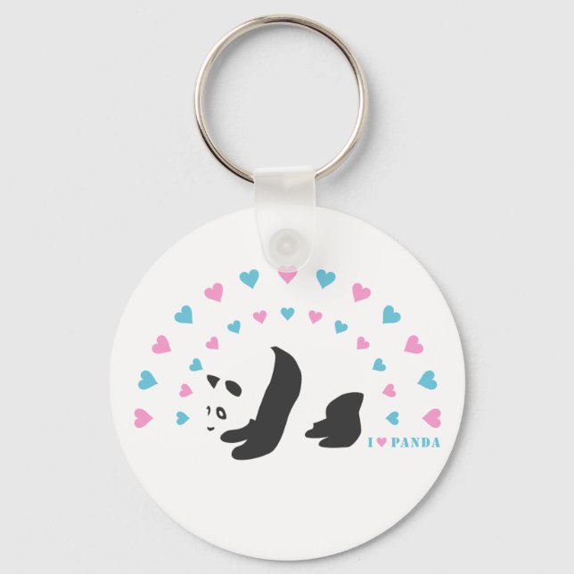 Porte-clés J'aime Panda (Recto)