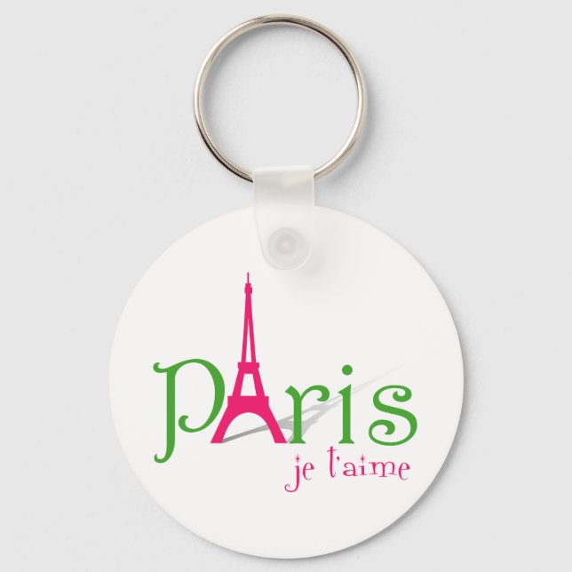 Porte-clés J'aime Paris (Recto)