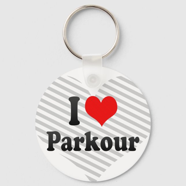 Porte-clés J'aime Parkour (Recto)