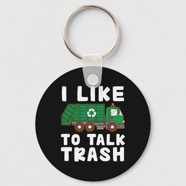 Porte-clés J'Aime Parler De Recyclage Des Déchets Collecte De (Recto)