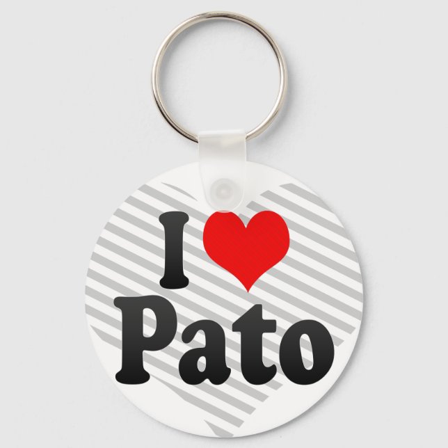 Porte-clés J'aime Pato (Recto)