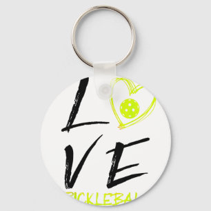 Porte-clés J'aime pickleball drôle pickle ball