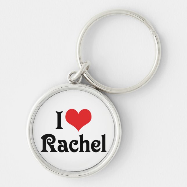 Porte-clés J'aime Rachel (Devant)