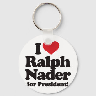 Porte-clés J'aime Ralph Nader pour le président