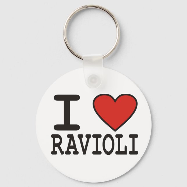 Porte-clés J'aime Ravioli (Recto)