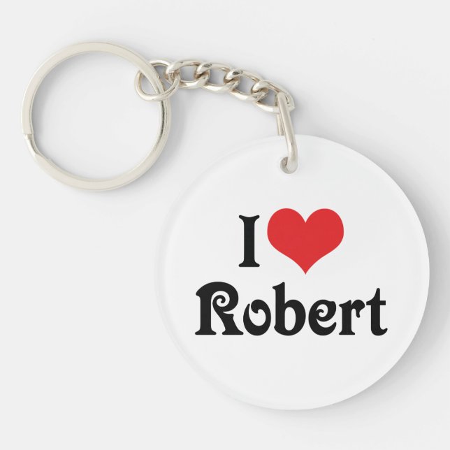 Porte-clés J'aime Robert (Devant)