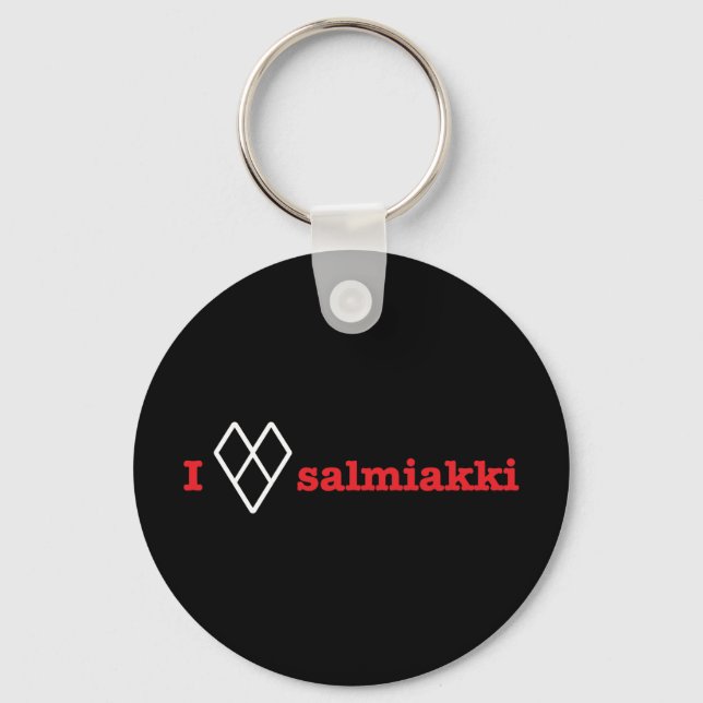 Porte-clés J'aime salmiakki (Recto)