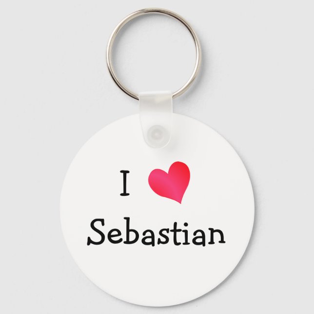 Porte-clés J'aime Sebastian (Recto)
