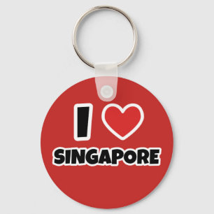 Porte-clés J'aime Singapour