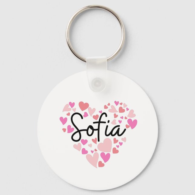 Porte-clés J'aime Sofia (Recto)