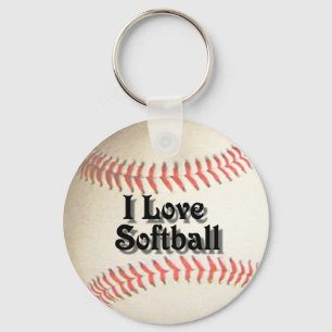 PORTE-CLÉS J'AIME SOFTBALL-KEYCHAIN
