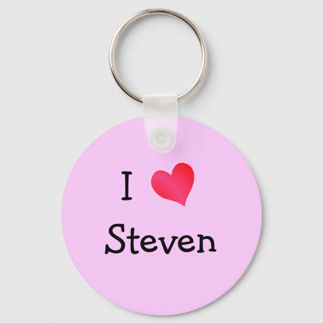 Porte-clés J'aime Steven (Recto)