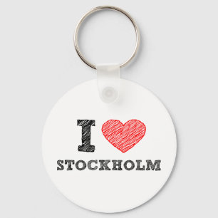 Porte-clés J'aime Stockholm