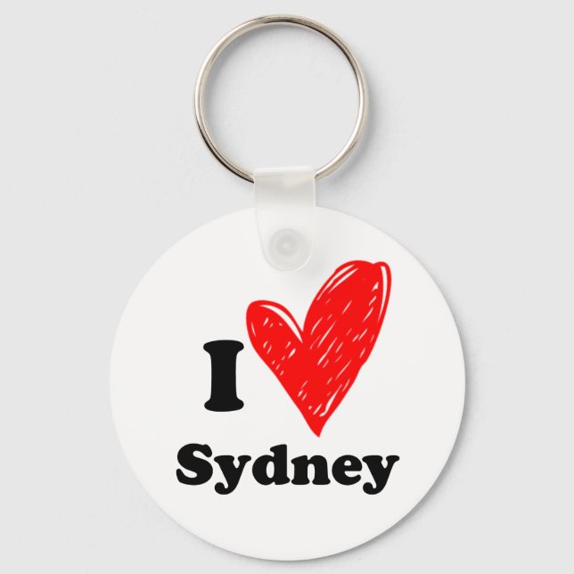 Porte-clés J'aime Sydney (Recto)