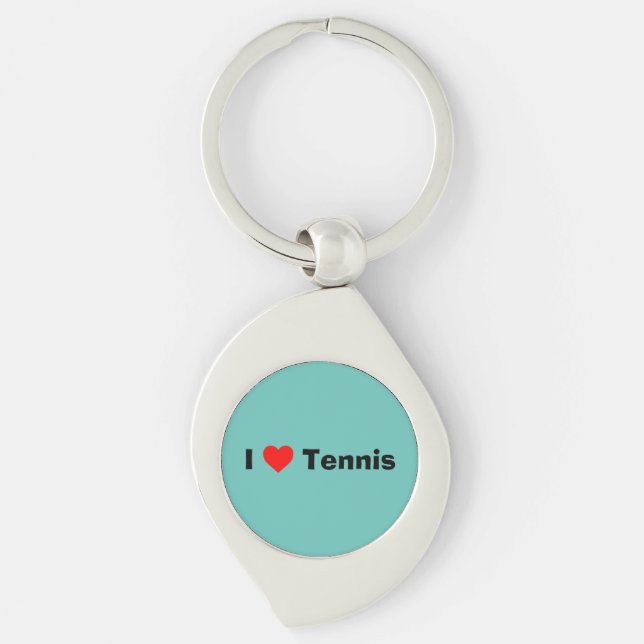 Porte-clés J'aime Tennis Mint Green (Devant)