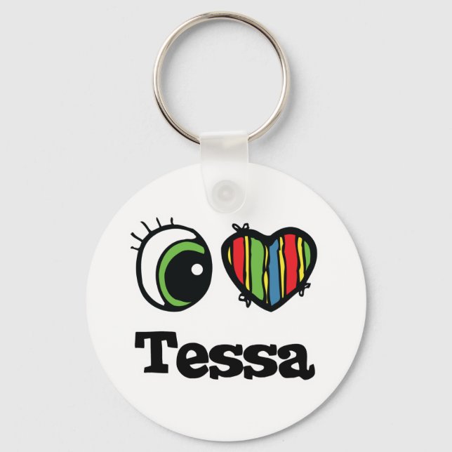 Porte-clés J'aime Tessa (Recto)