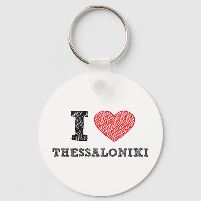 Porte-clés J'aime Thessalonique (Recto)