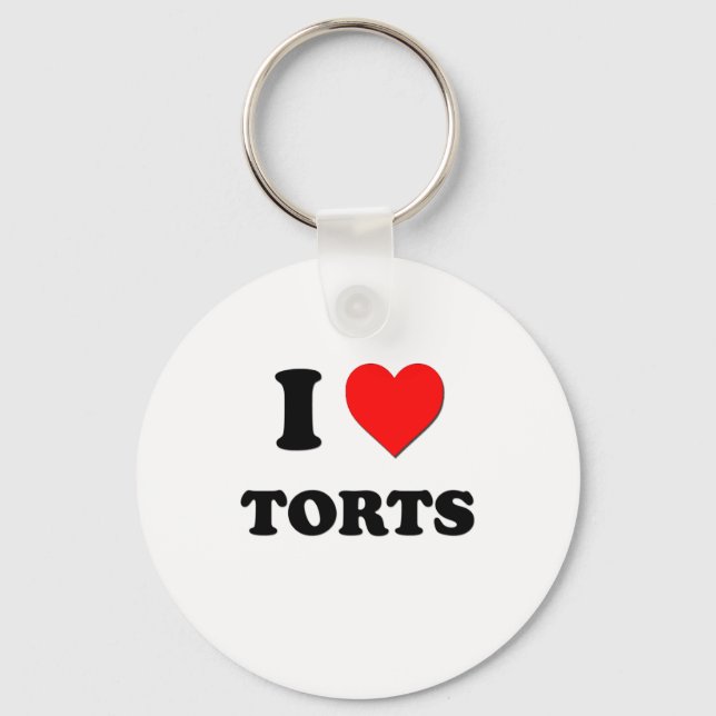 Porte-clés J'aime Torts (Recto)