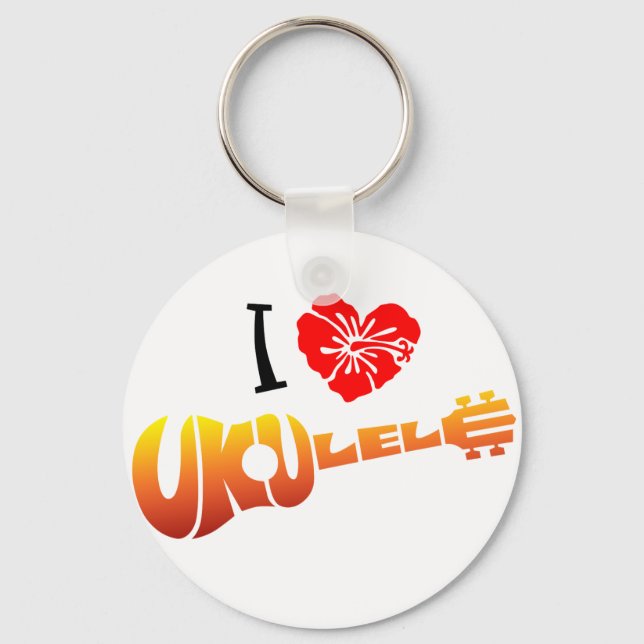 Porte-clés J'aime Ukulele (Recto)