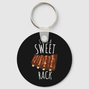 Porte-clés J'Aime Un Bac Sucré Drôle Barbecue Grillades Ribs