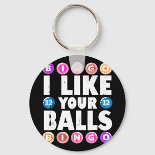 Porte-clés J'aime Vos Boules Bingo Jeux de Hasard Femmes Fête