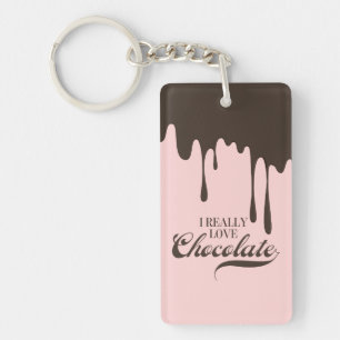 Porte-clés J'aime vraiment le chocolat Valentine Porte - clé