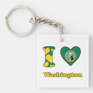 Porte-clés J'aime Washington